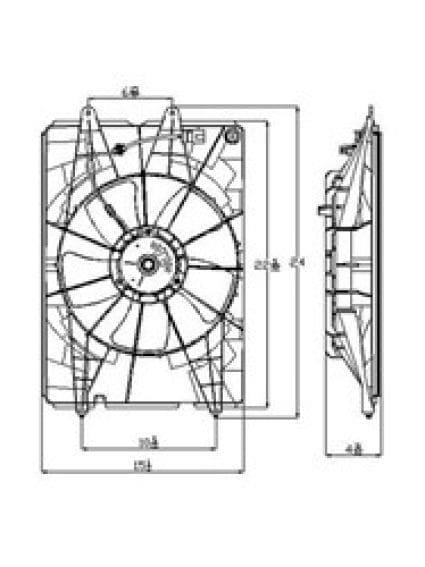 HO3115140 Radiator Fan Assembly