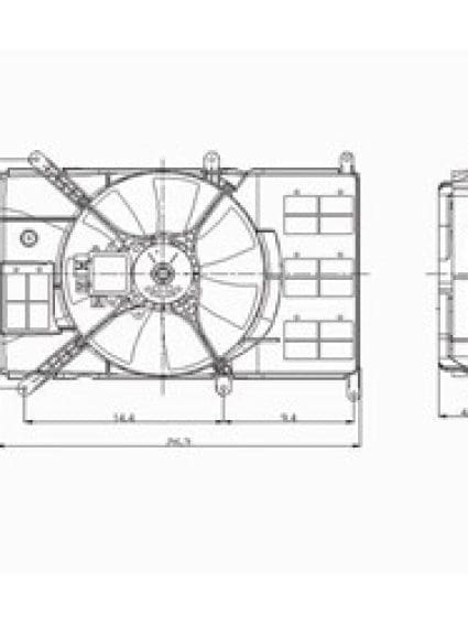 MI3115124 Assembly Radiator Fan