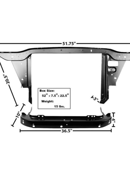 GLA6007 Body Panel Rad Support Assembly