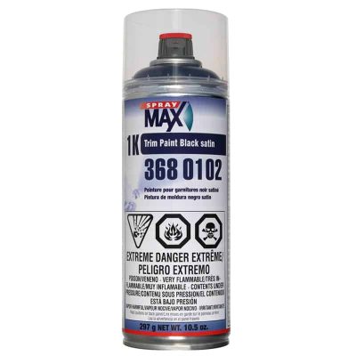 SprayMax Trim Paint Satin Black 1K Areosol 3680102