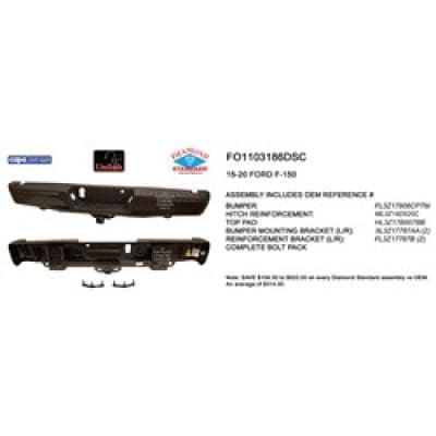 FO1103186DSC Rear Bumper Assembly FO1103186DSC Rear Bumper Assembly