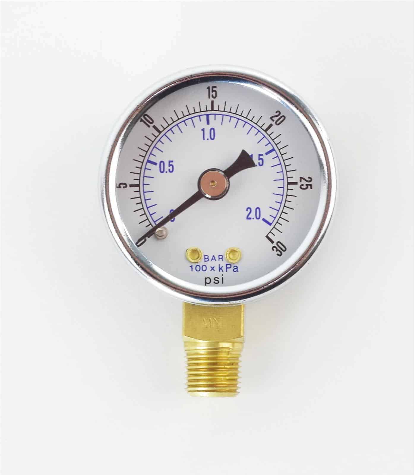 DeVilbiss Pressure Pot Parts For KBII DEVGA-355 Pressure Gauge 30 PSI DeVilbiss Pressure Pot Parts For KBII DEVGA-355 Pressure Gauge 30 PSI