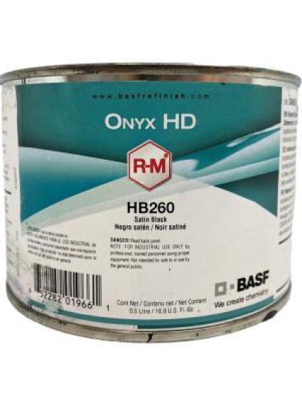 BASF Tinter Onyx RMHB260 R-M Satin Black 0.5L