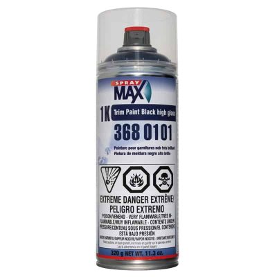 SprayMax Trim Paint Gloss Black 1K Areosol 3680101