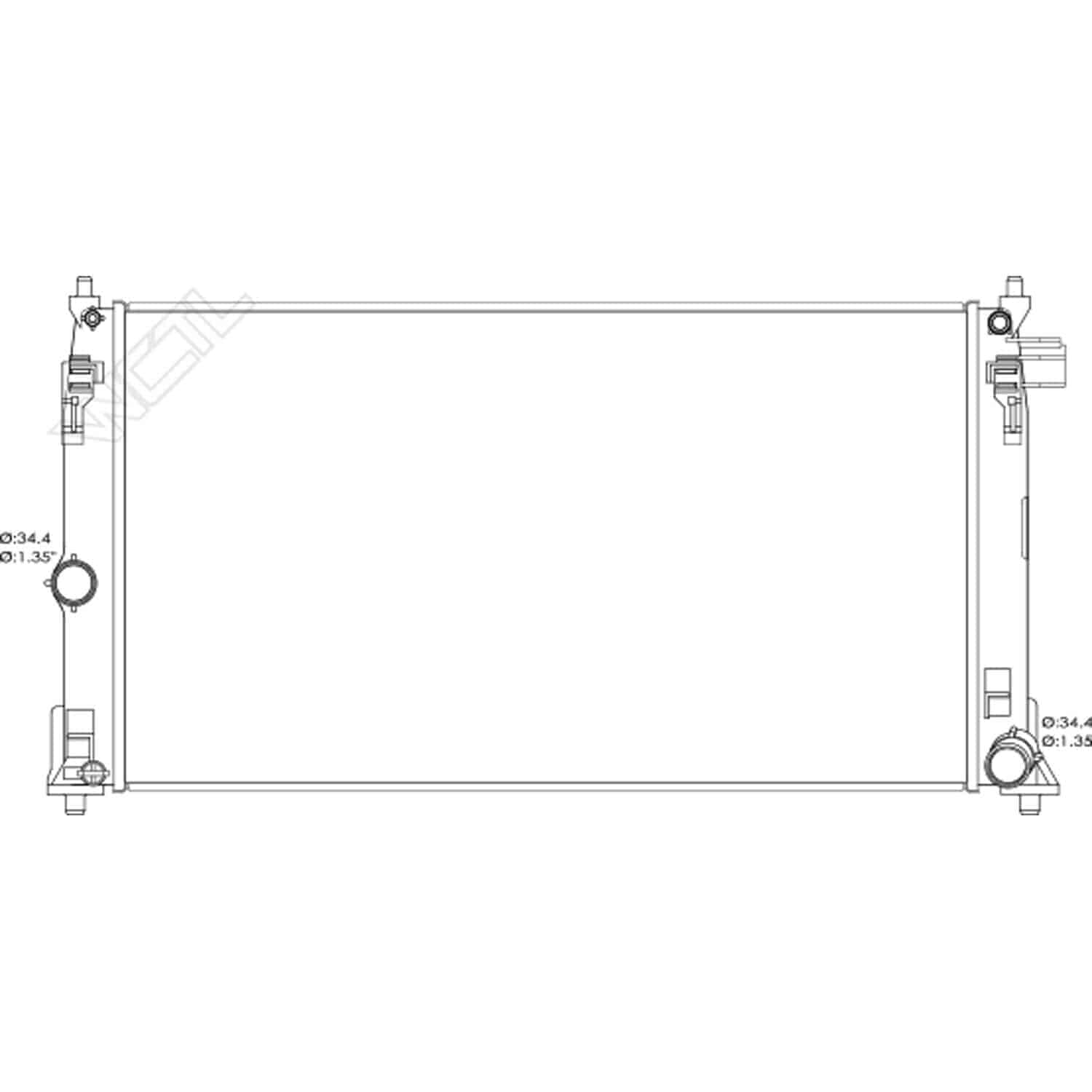 RAD13825 Cooling System Radiator RAD13825 Cooling System Radiator