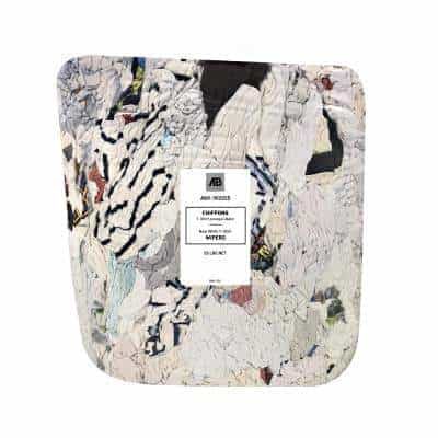 3020 Near White T-Shirt Wipers 25lb Bag