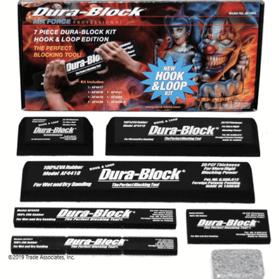 Dura-Block Sanding Block Kit AF44HL 7 Piece Velcro Paper