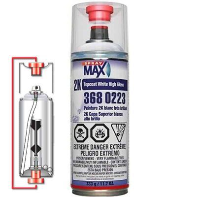 SprayMax Top Coat Gloss White 2K Areosol 3680223