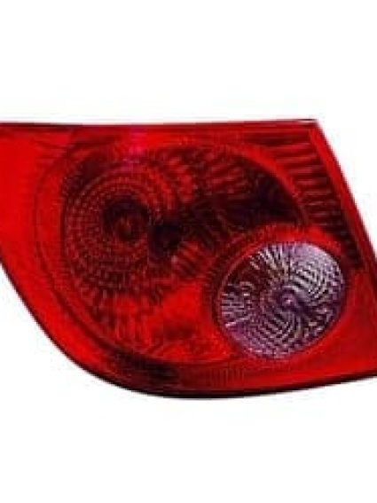 TO2800144C Driver Side Tail Light Assembly