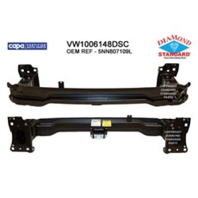 VW1006148DSC Front Bumper Impact Bar