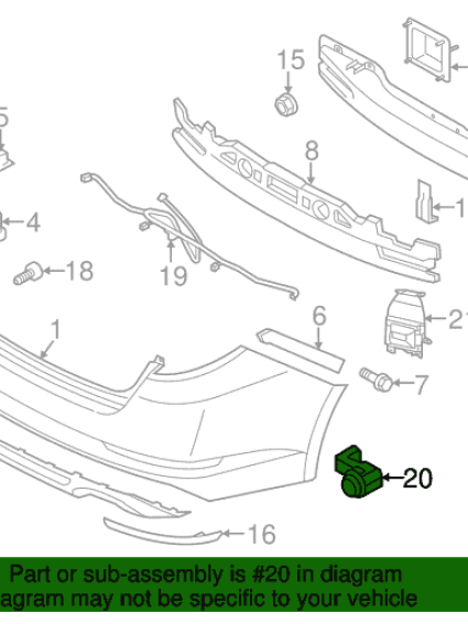 PDC010022 Universal Sensor Rear Bumper