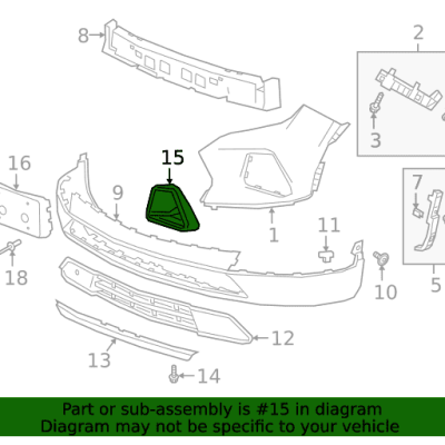 GM1039261 Front Light Headlight Bezel