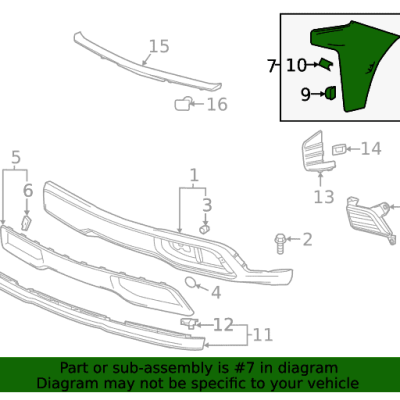 GM1017111 Front Bumper Extension Passenger Side