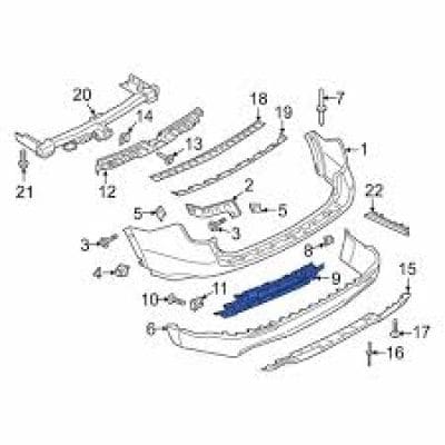 FO1170162C Rear Bumper Cover Impact Absorber