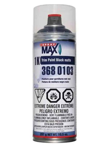 SprayMax Trim Paint Matte Black 1K Areosol 3680103