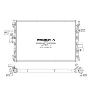 RAD13339 6.7L Turbo Diesel Radiator Auxiliary