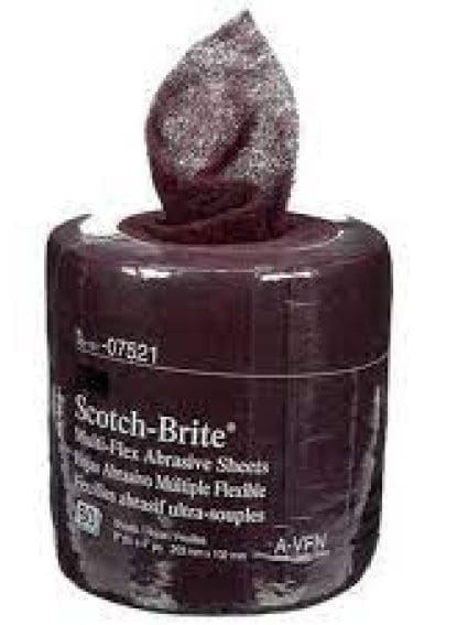 3M 07521 Scotch-Brite Multi-Flex Abrasive Sheet, VFN, 8 in x 20 ft (20.32 cm x 6.10 cm)