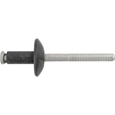 Auveco Rivets Black Aluminum CAPS19458 1/4 Peel-Type 1/8 X 3/4 PK 10