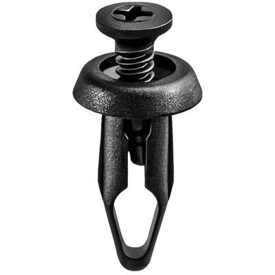 Auveco Push In Retainer 6mm CAPS19787 Black Nylon Hole Size GM PK 25