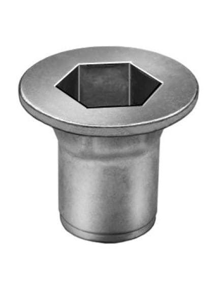 Auveco Nutsert M8-1.25 CAPS20776 Zinc & Yellow Specialty Insert PK 15