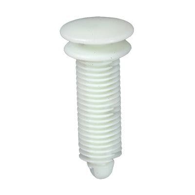 Auveco Bumper Retainer GM CAPS21532 White Nylon Front Cover PK 25