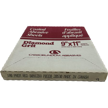 Carbo Sand Paper Dry CAN20530 Red 9" X 11" 320 Grit PK 100