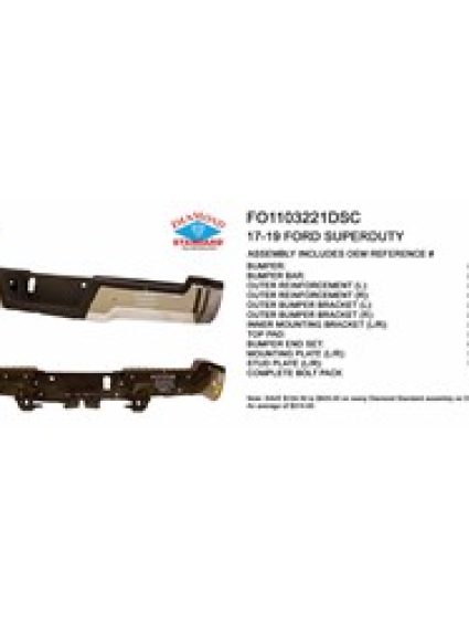 FO1103221DSC Rear Bumper Assembly