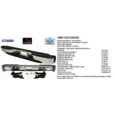 GM1103124DSC Rear Bumper Assembly GM1103124DSC Rear Bumper Assembly