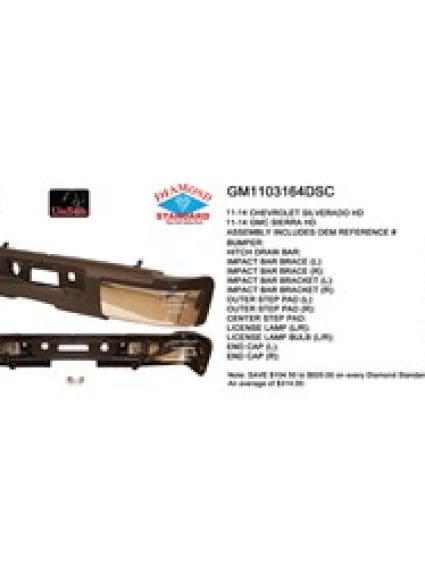 GM1103164DSC Rear Bumper Assembly