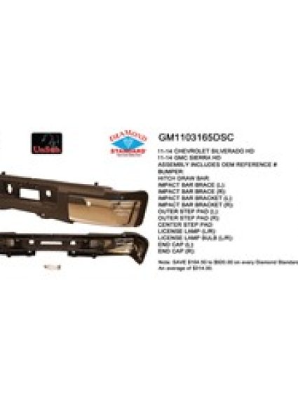 GM1103165DSC Rear Bumper Assembly
