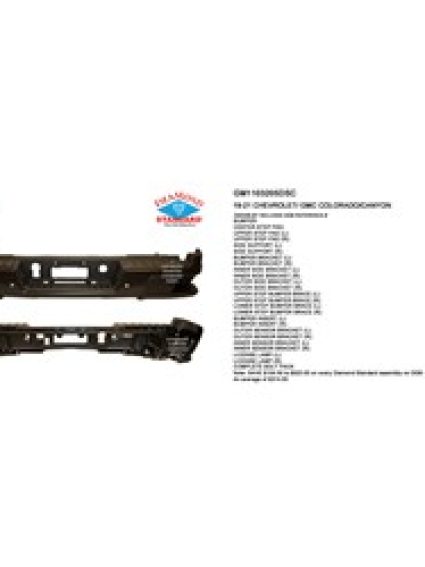 GM1103205DSC Rear Bumper Assembly