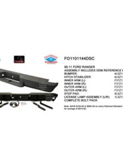 FO1101144DSC Rear Bumper Step Assembly