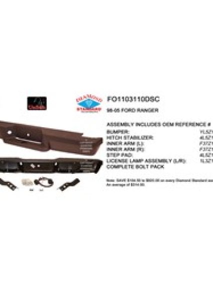FO1103110DSC Rear Bumper Step Assembly