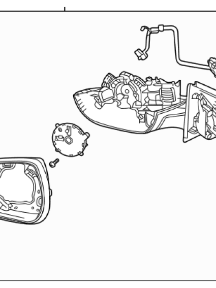 GM1321670 Mirror Power Passenger Side Heated