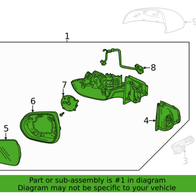 GM1321673 Mirror Power Passenger Side Heated GM1321673 Mirror Power Passenger Side Heated