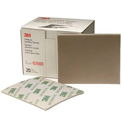 3M Softback Sanding Sponge, 02600, 4-1/2 in x 5-1/2 in, (115 mm x 140 mm), Microfine, 20 sponges per