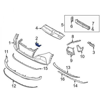 HY1041103 Front Center Bumper Cover Bracket HY1041103 Front Center Bumper Cover Bracket