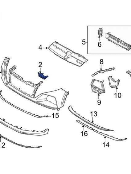 HY1041103 Front Center Bumper Cover Bracket