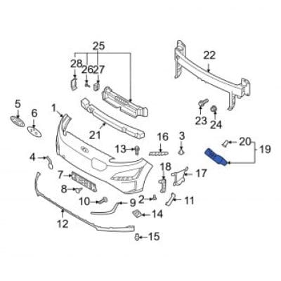 HY1042161 Driver Side Front Bumper Bracket