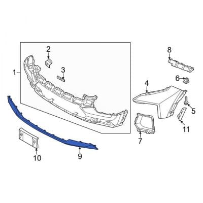 HY1095122 Front Bumper Lower Skid Plate
