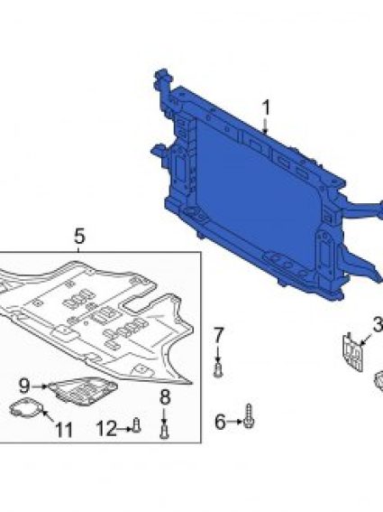 HY1225228 Radaitor Support Assembly