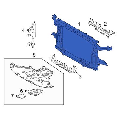 HY1225229 Radaitor Support Assembly