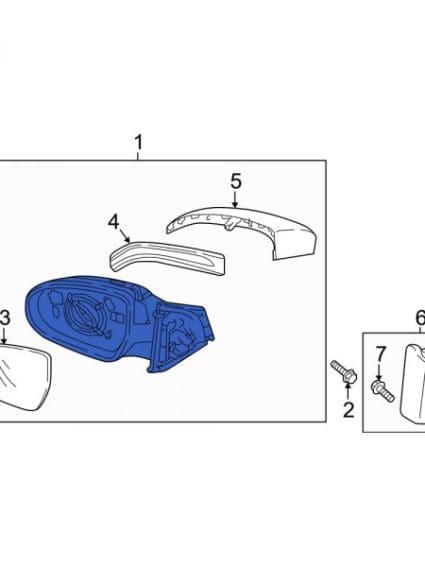 HY1321289 Passenger Side Power Mirror