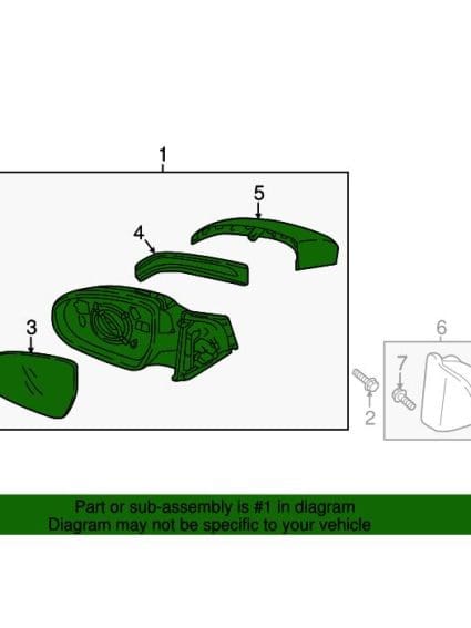 HY1320290 Driver Side Power Mirror