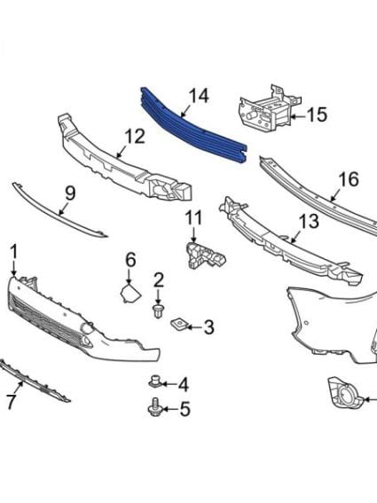 TO1006268C Front Bumper Impact Bar