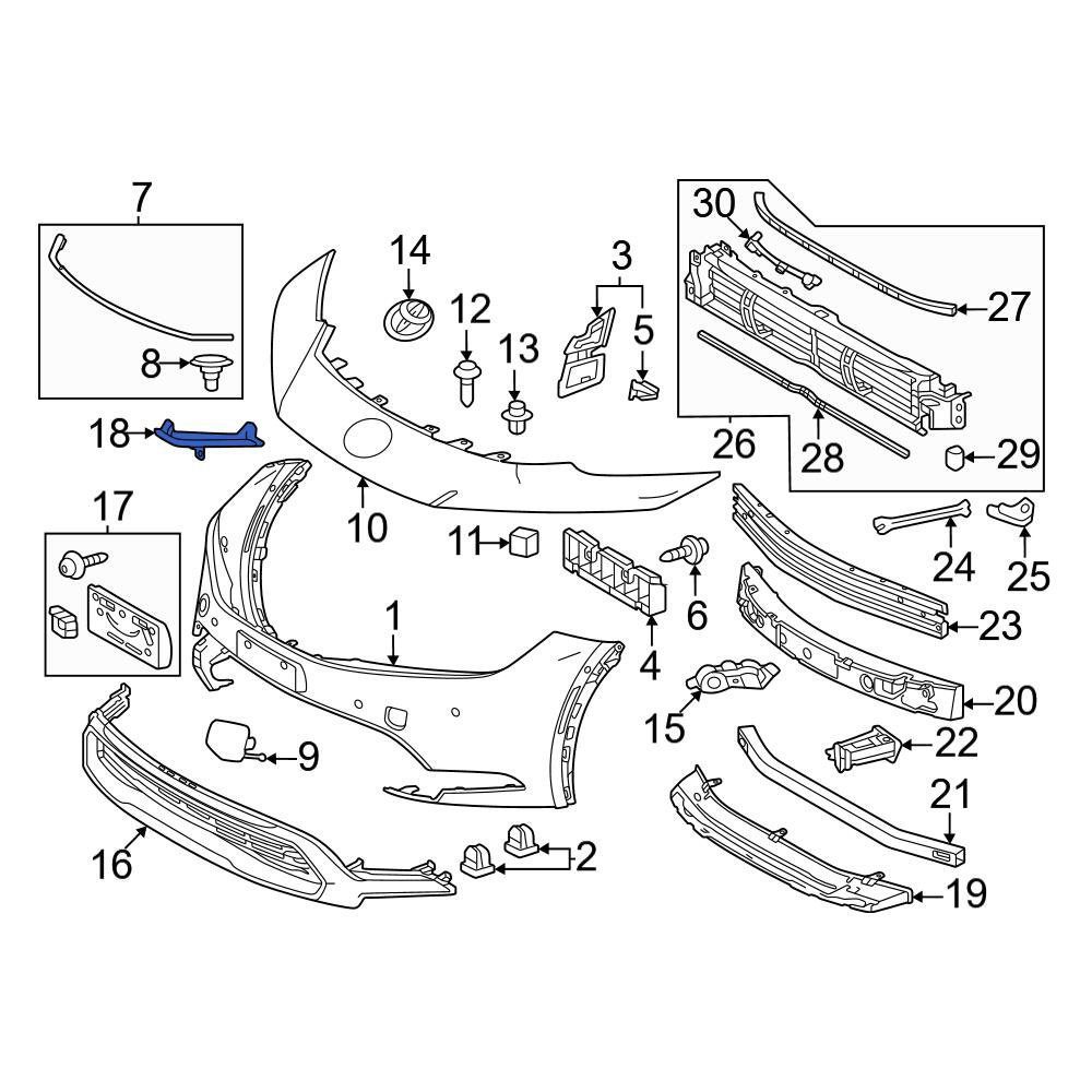 TO1038264 Driver Side Fog Light Cover TO1038264 Driver Side Fog Light Cover