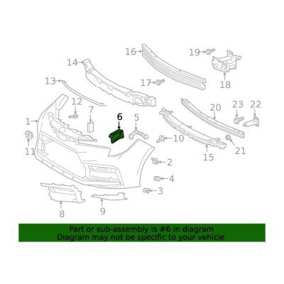 TO1089125 Front Passenger Side Bumper Seal