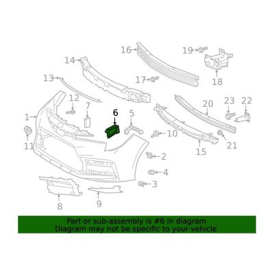 TO1088125 Front Driver Side Bumper Seal