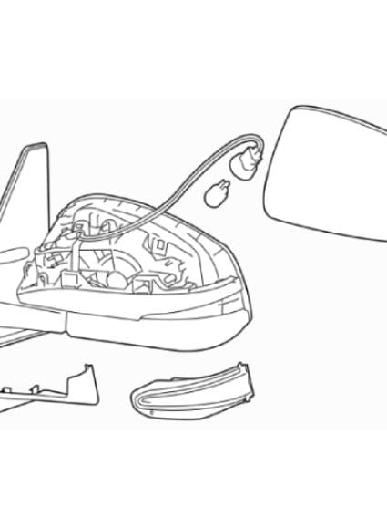 TO1320449 Driver Side Power Mirror