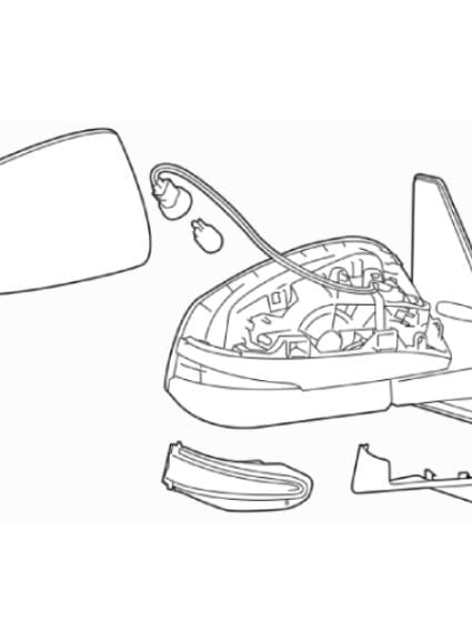 TO1321449 Mirror Power Passenger Side Heated